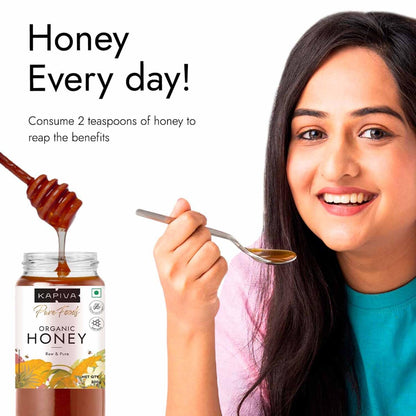 Kapiva Organic Honey 250g | 100% Natural & Organic | Strengthens Immunity & Aids Digestion
