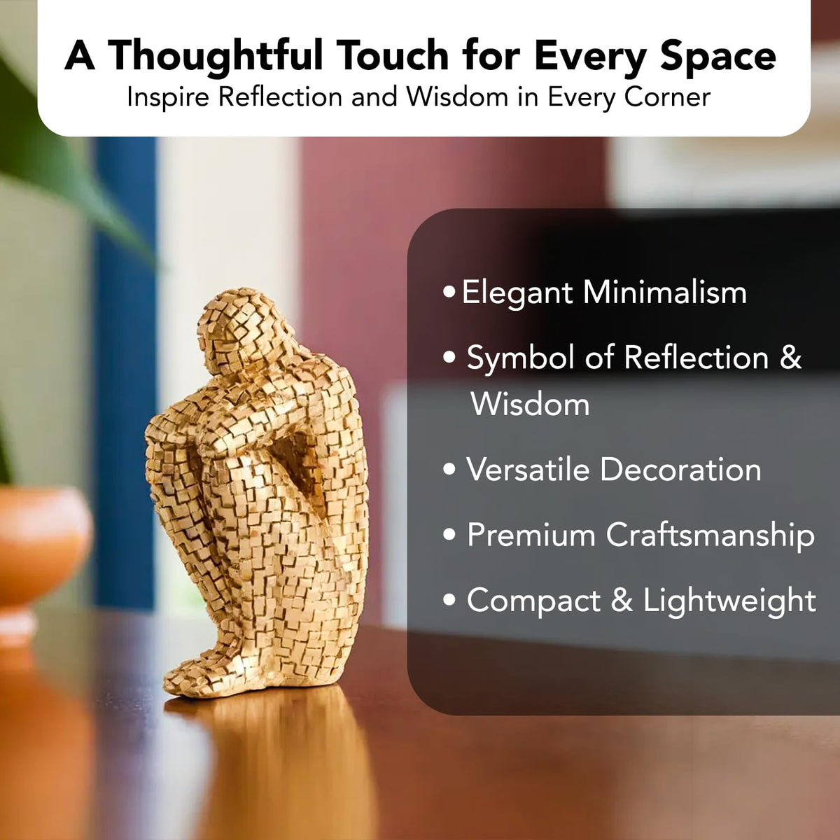 Brick Man Show Pieces for Home Decor Living Room Decorative Items | Abstract Modern Showpieces Gift Item for Decoration | Tv Unit Showcase Shelf Office Interior Statue Figurines
