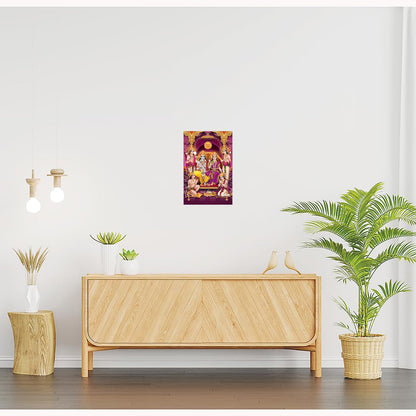 Ram Darbar Paintings for Living room, Ram Darbar Poster Big Size with Sparkle Coated Lamination - 2112 (Self Adhesive) 18x24 Inch