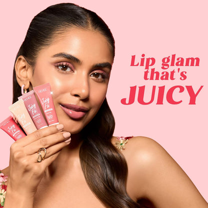 RENEE Juicy Fix Tinted Lip Balm- Sugar Drizzle | Shiny, Glossy Finish | Protects Lips With SPF 30 | Repairs & Nourishes Dry, Flaky Lips | With Peptides, Ceramides & Hyaluronic Acid | 10 g