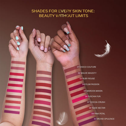 FACES CANADA Comfy Matte Wow Liquid Lipstick - Cocoa Crush 07 (Brown) 3.8ml | One Swipe Application | Highly Pigmented | Comfortable Wear | Glides Smoothly | Long Lasting | Transferproof