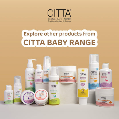 CITTA Baby Face & Body Balm – 50g | With Shea Butter, Vitamin E & 8 Natural Oils | For Dry & Sensitive Skin | Gentle Moisturizer for Babies, Kids & Adults | Non-Greasy, Non-Sticky Formula