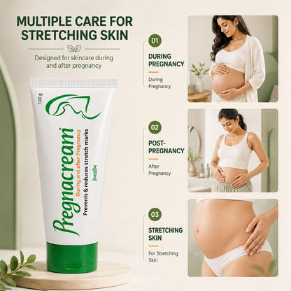 Pregnacream Stretch Mark Cream for Pregnancy & Post Pregnancy, 100g
