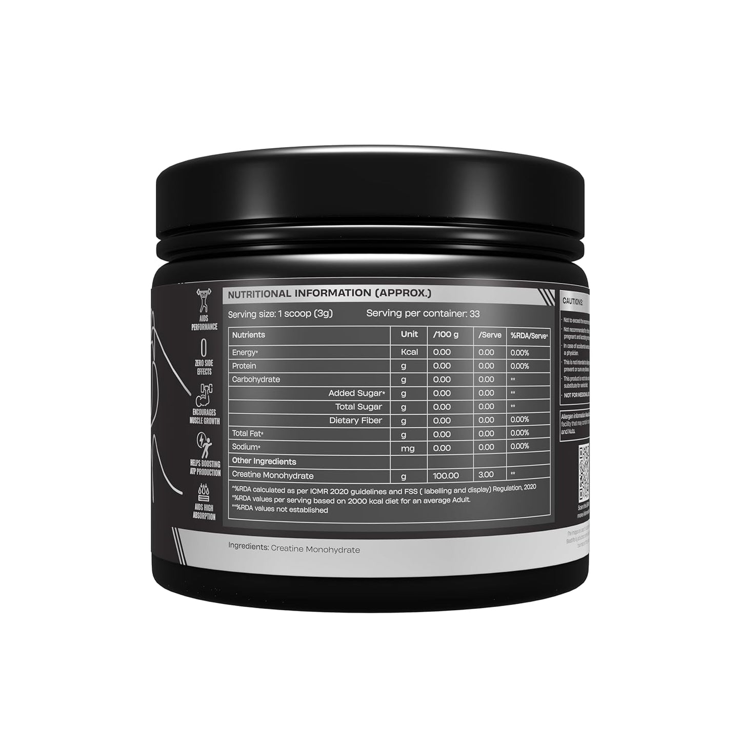 BeastLife Micronised Creatine Monohydrate with Free Shaker | 100g | 33 Servings | Unflavoured | NABL Lab Tested | Rapid Absorption for Muscle Strength & Athletic Performance | Super Micronised Creatine Powder