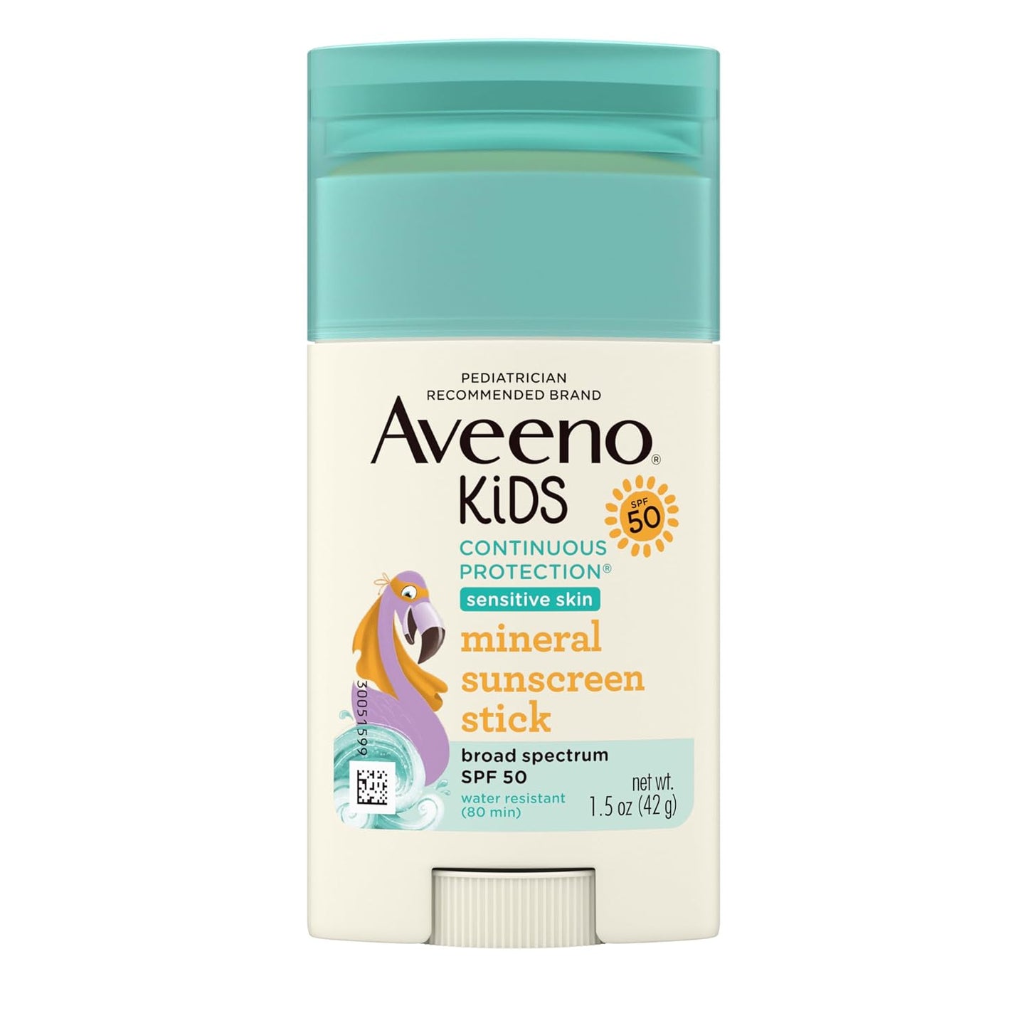 Aveeno Kids Continuous Protection Mineral Sunscreen Stick Spf 50 For All Skins, 42G