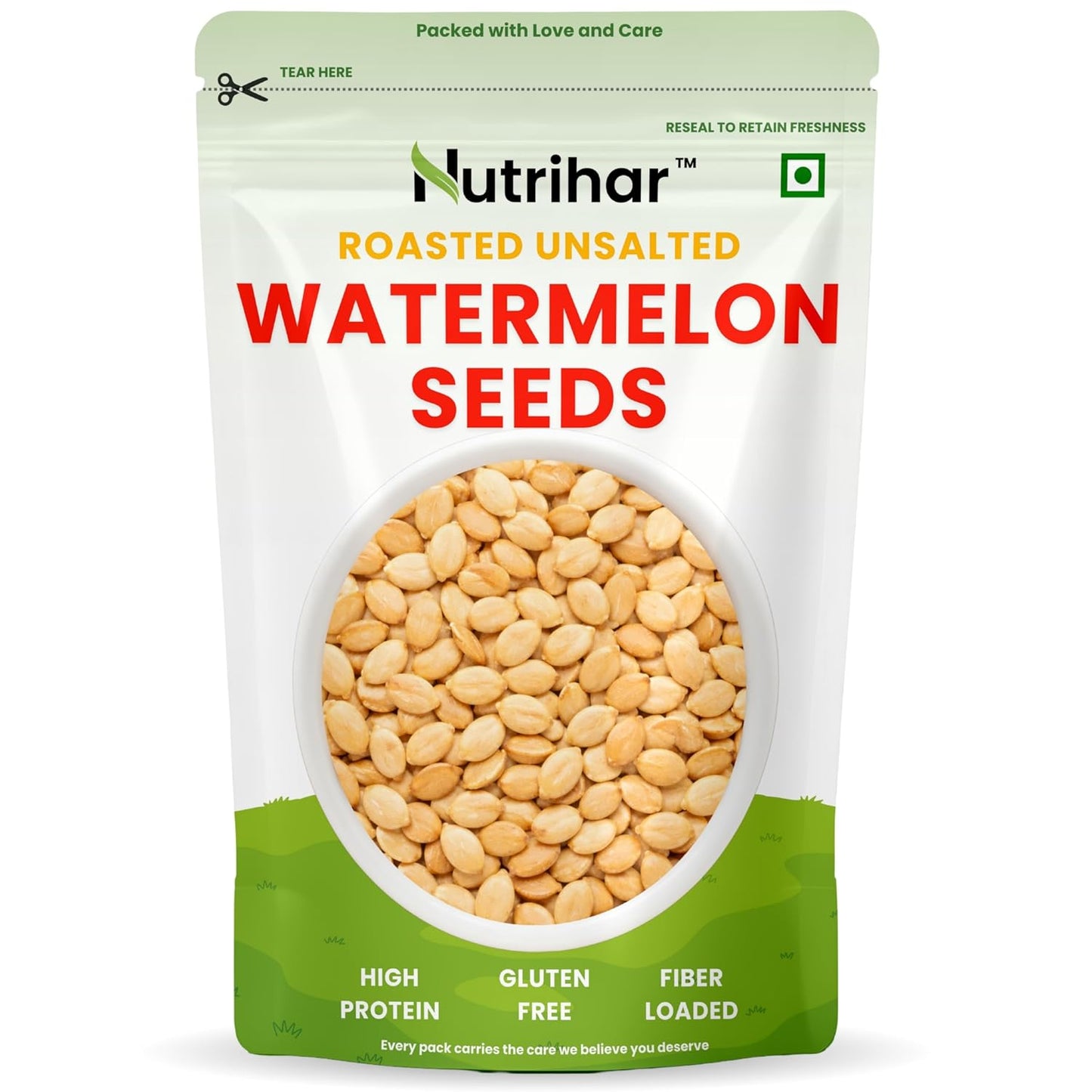 Nutrihar Roasted Watermelon Seeds 100g | Unsalted | No Added Oil | Roasted Magaj Seeds