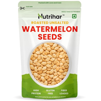 Nutrihar Roasted Watermelon Seeds 100g | Unsalted | No Added Oil | Roasted Magaj Seeds