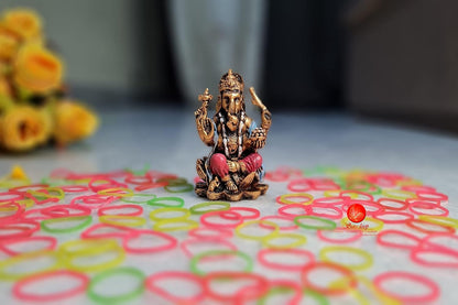 Goddess Lakshmi, Lord Ganesh and Goddess Saraswati Idol/Statue/Murti Decorative Showpiece, Saraswati Ganesha Laxmi Figurine for Puja