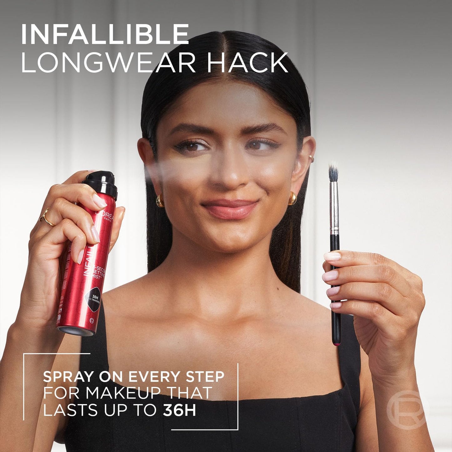 L'Oreal Paris Infaillible 3-Second Setting Mist, Transfer-proof & Waterproof Setting Spray, Quick drying, 75ml