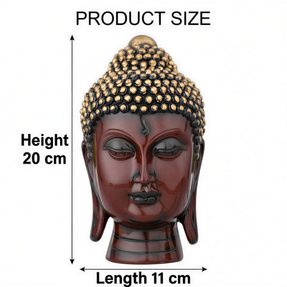 Buddha Idol Statue | Show Pieces for Home Decor Living Room (Maroon Golden)