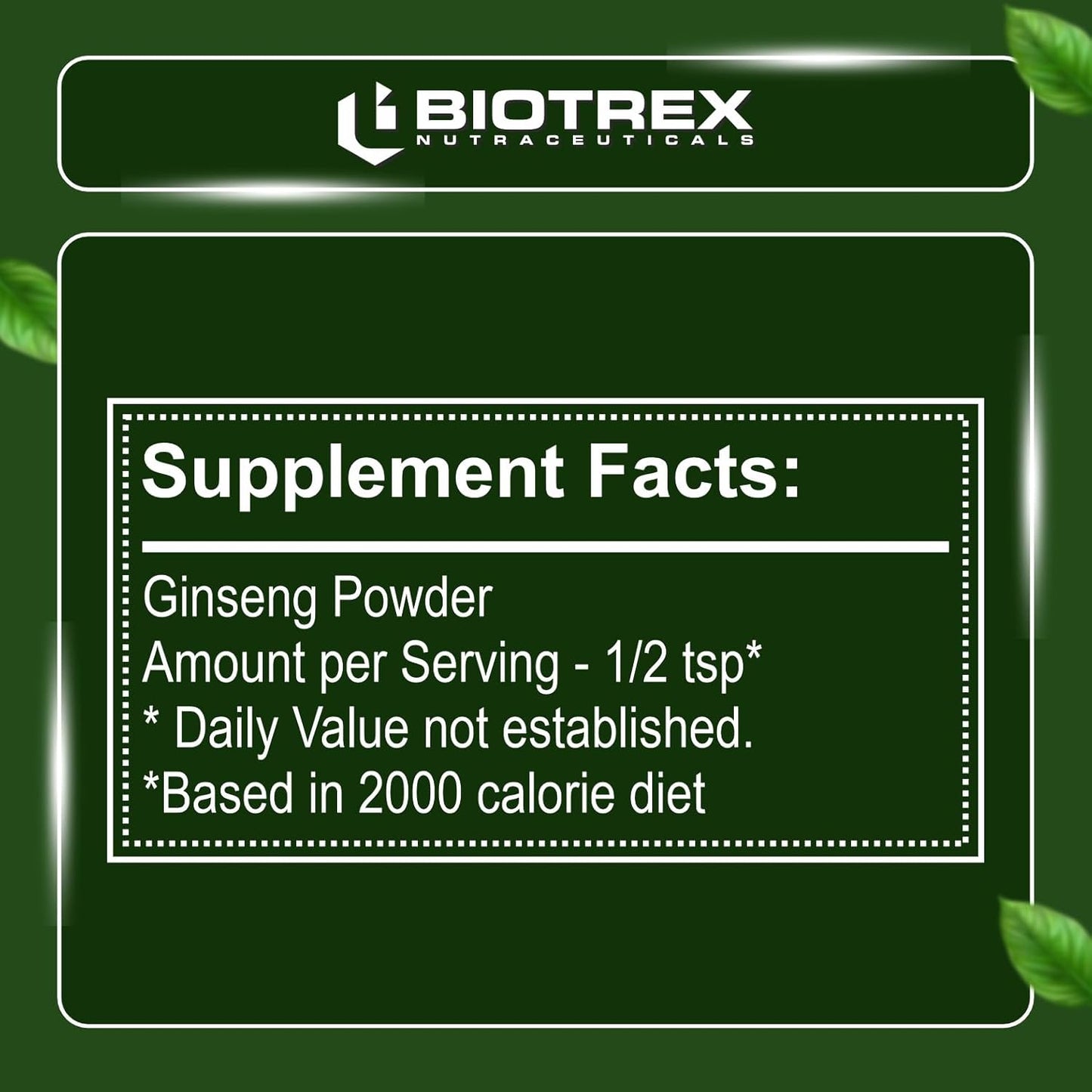 Biotrex Nutraceuticals Ginseng Herbal Powder - 200gram