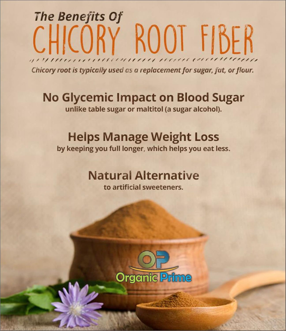 Organic Prime Instant Chicory Powder - 500 GM By Organic Prime