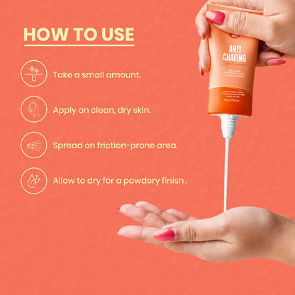 Yu n Me Anti-Chafing Liquid Powder Cream | Anti-Rash Cream for Inner Underarms & Intimate Areas | Dermatologically Tested | Tapioca Starch & Aloe Vera | Non-Greasy Formula | For Men & Women | 50gm