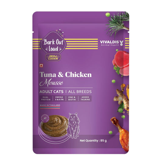 BARK OUT LOUD - Fresh Tuna & Chicken Mousse Wet Cat Food, Adult, 1 count, 1 count
