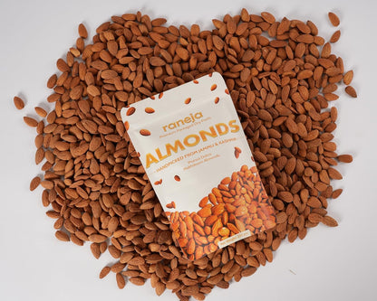 Raneja Pure California Almonds/Badam Whole 250g, 100% Natural Real Nuts & Dry Fruit Freshly Cleaned and Cleared, High in Fiber, Badam Giri, Rich in Protein, Magnesium, Phosphorus and Dietary Fibre
