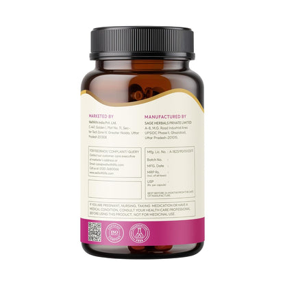Wellwith (Ayuzera) Natural Milk Thistle 500mg – 60 Veg Capsules (Pack of 1) | Supports Liver Health, Detox & Metabolism | Pure Herbal Supplement