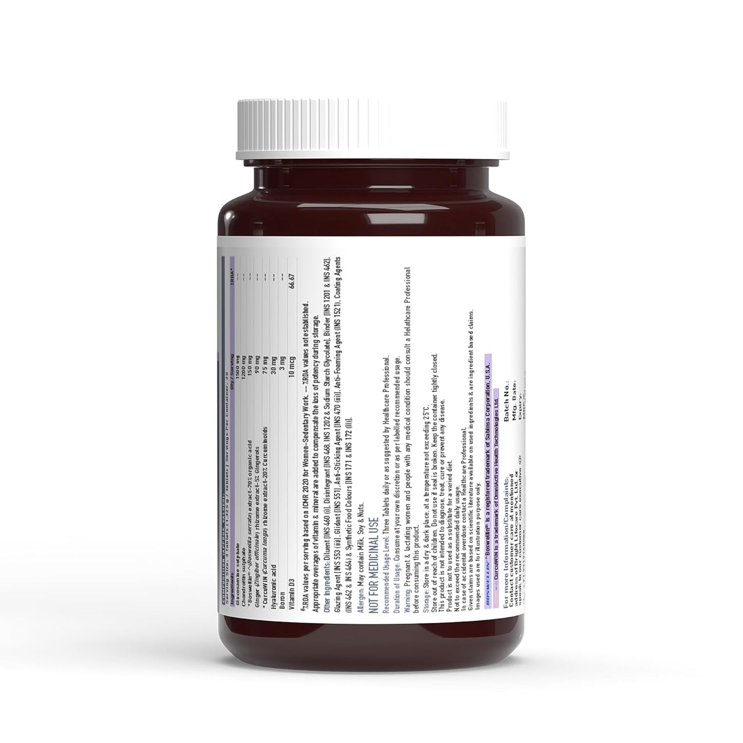 TrueBasics Joint Ease, with 1500 mg Glucosamine, 1200 mg Chondroitin, Boswellia, Vitamin D3, and Hyaluronic Acid, Joint Support Supplement, for Joint Pain, Bone, and Muscle Strength, 90 Tablets