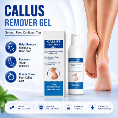 Callus Remover Gel for Feet, Softening and Exfoliating Formula, Dry Rough Skin Care, 200ml, for Men and Women