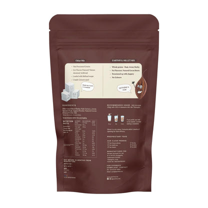 Zephivo Earthful Kids Millet Mix 400 Gms | 4+ Years | No Refined Sugar | With Jowar, Ragi & Barley | Cocoa, Sweetened with Jaggery