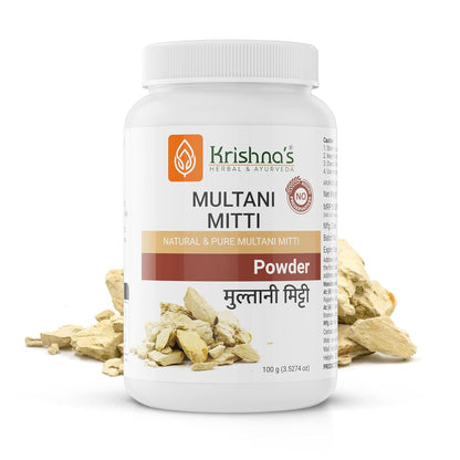 Krishna's Multani Mitti Powder - 100 g | Preservative Free | Natural Powder For Face Pack | Hair Care Pack