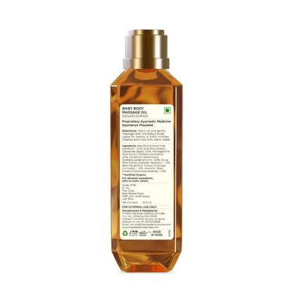 Forest Essentials Baby Body Oil with 10 herbs specially for baby care to gently nourish delicate skin | Ayurvedic Body Massage Oil for Babies | Gentle & Natural