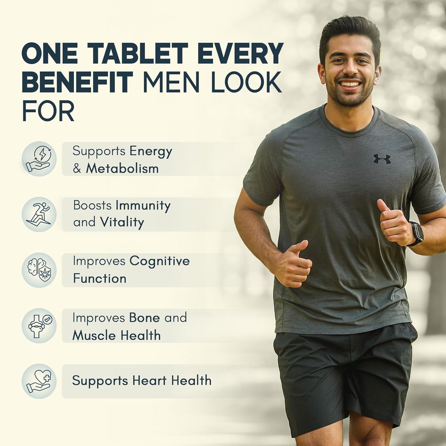 Rasayanam Multivitamin for Men | 52 Ingredients with 100% RDA of Vitamins & Minerals | Energy, Immunity, Performance, Bone, Joint & Heart Health | Daily Multivitamin Tablet for Men - 60 Tablets