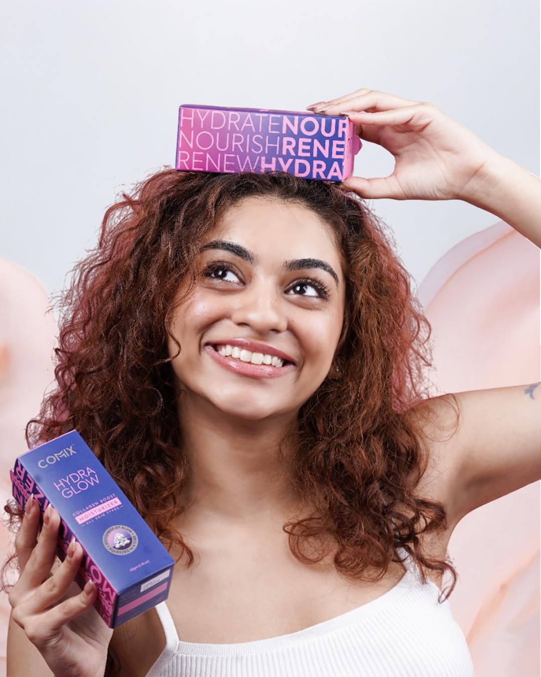 Commix Hydra Glow Moisturizer | Lightweight Collagen Boost Cream for Glowing & Hydrated Skin | Non-Sticky, Refreshing Daily Moisturizer | Strengthens & Plumps Skin | Suitable For All Skin Types | 50gm