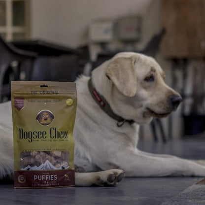 Dogsee Chew Puffies | 100% Natural Himalayan Yak Chews | Ideal Training Treats | Gluten-Free and Grain-Free Nutrition for Dogs of All Ages and Breeds - 70 Gm