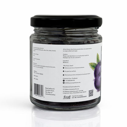 Nectar superfood Freeze Dried Blueberry Powder - 60 grams Jar-Pack of 1 Nos 100% Natural | No Added Sugar, Preservative-Free & Vegan | Processed in India