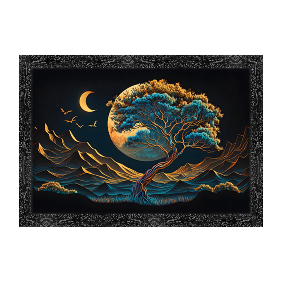 3d Scenery Paintings for Living room | 3d Painting wall decoration | 3d Photo Frame for wall decoration - 22786 (14x20 Inch)