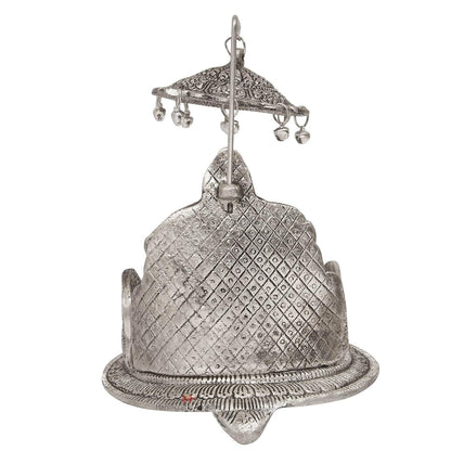 Aluminium Antique Silver Plated Singhasan, 5.5 inch, 1 Piece