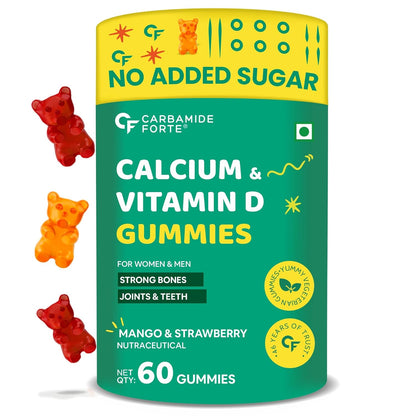 Carbamide Forte Calcium with Vitamin D Gummies - 60 Veg Gummies