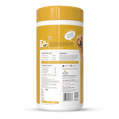 Fullr Skin & Coat Dog Biscuits for All Life Stages, Dog Treats Made with Salmon, Egg & Flaxseed, Healthy Dog Treats Made with Superfoods, Suitable for All Dog Breeds, 300 g