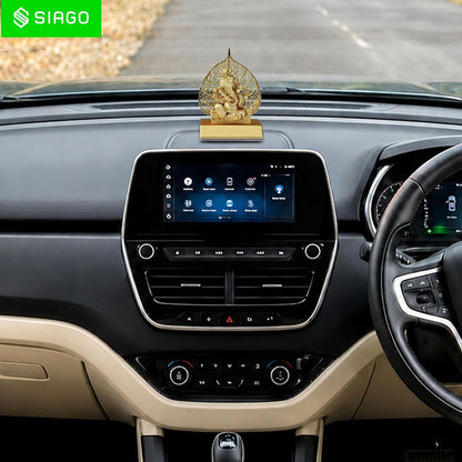 Metal Lord Ganesha Idol – Golden Car Dashboard & Home Decor Showpiece Golden SIA484