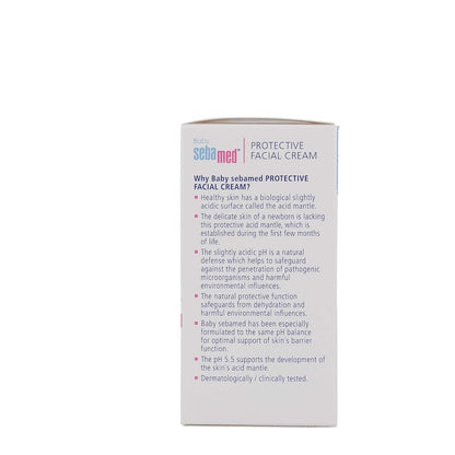Sebamed Baby Protective Facial Cream 50ml |Ph 5.5|Panthenol & Allantoin|Clinically tested