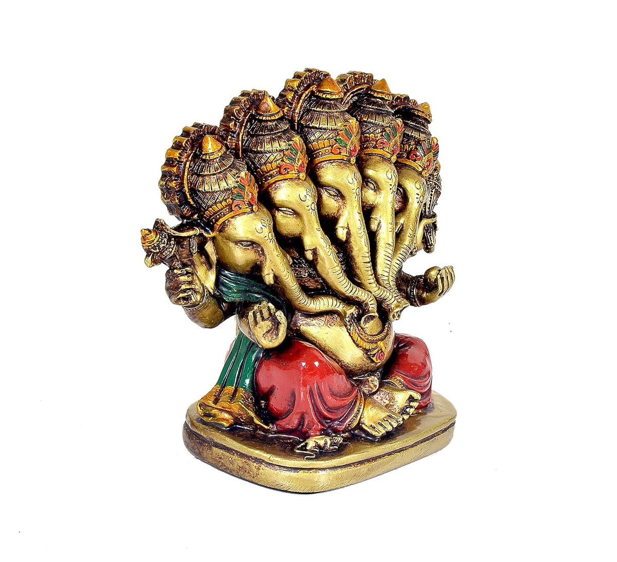 Panchmukhi Ganesha Idol, 5 Face Ganpati Murti Statue for Home Decor, Pooja Room, Home Temple, Living Room, Office & Festive Decoration