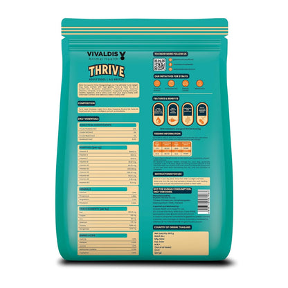Thrive- Bark Out Loud Real Tuna Fish Dry Dog Food | Antioxidants, Omega, Multivitamins | Yucca for Digestion (800 gm)