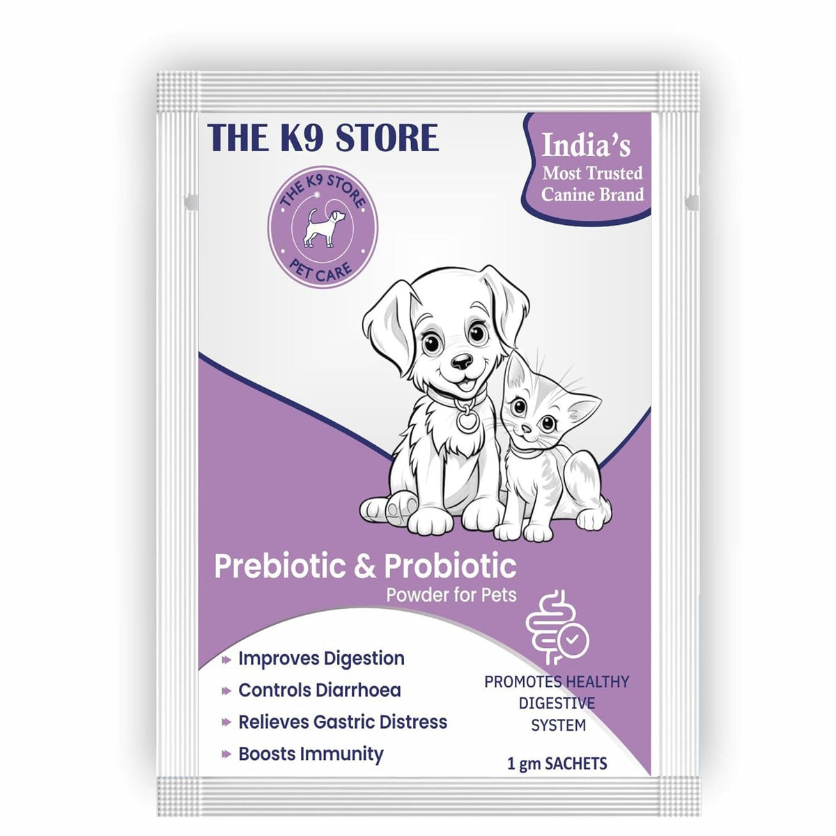 The K9 Store Prebiotics & Probiotics for Dogs & Cats | Gut Health Supplement Powder for Digestive Support | Supports Healthy Digestion, Balanced Gut Flora & Immunity | Dog & Cat Supplement