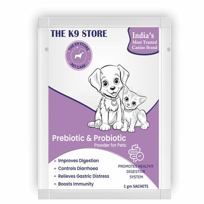 The K9 Store Prebiotics & Probiotics for Dogs & Cats | Gut Health Supplement Powder for Digestive Support | Supports Healthy Digestion, Balanced Gut Flora & Immunity | Dog & Cat Supplement