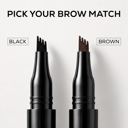 RENEE Browfill Eyebrow Pen - Black | Waterproof & Smudge-Proof | One Swipe Application | Micro Precision | Natural & Long-Lasting Finish | For Denser & Fuller Eyebrows | Easy to Use | Cruelty-Free