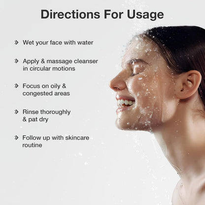 Cos-IQ Vitamin B3-5% Niacinamide Face Wash for Smooth and Even Skin, Tan Removal & Glowing Skin, pH Balanced & Paraben Free (30 Days Pack, 100ml)