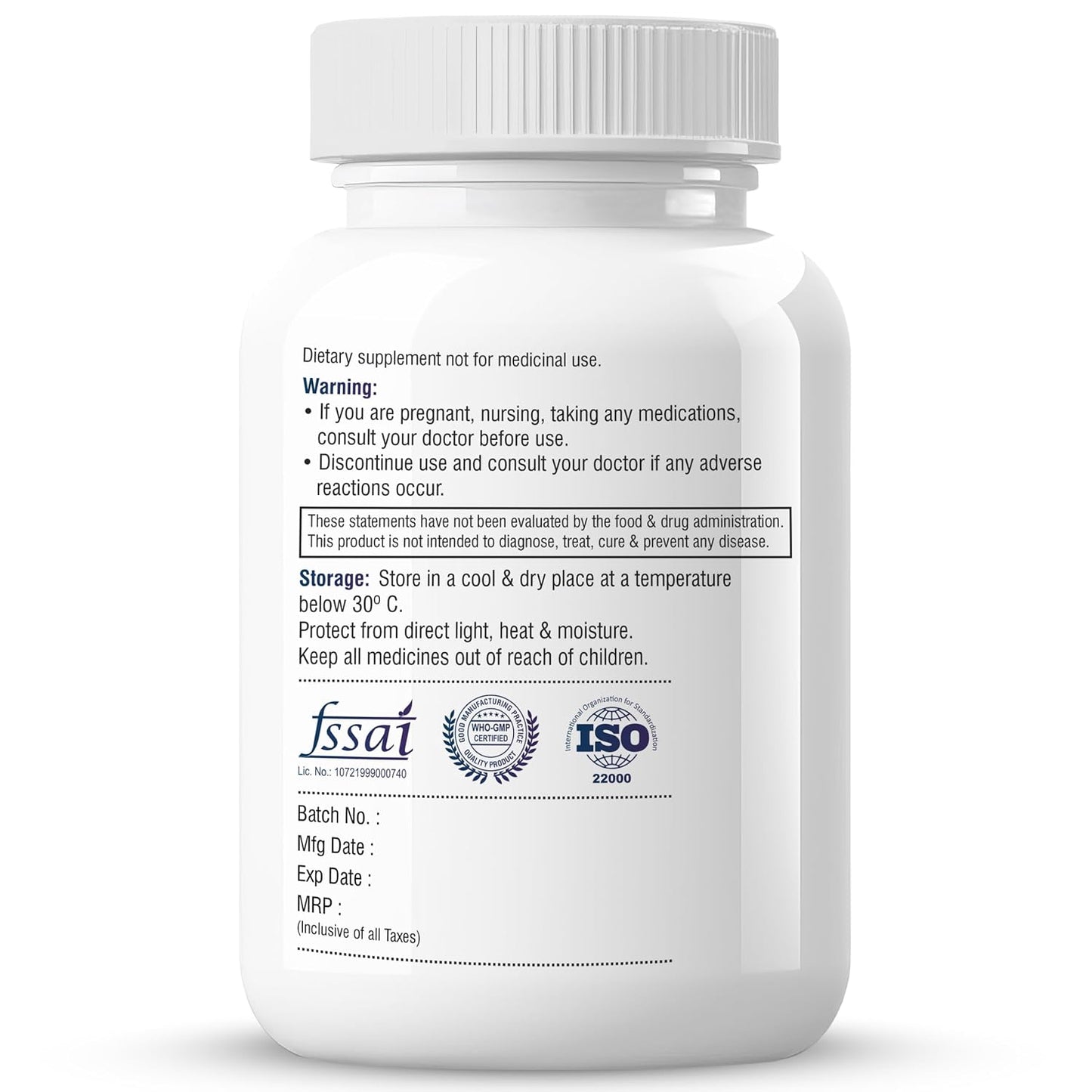 Biotrex Nutraceuticals ZMA Forte | Combination of Magnesium Bisglycinate, Zinc, Glycine, Vitamin B6 & D3 | Highly Bioavailable Form of Magnesium | Sleep Support Formula with Muscle Recovery | Enhances Atheletic Performance & Motility - 60 Veg Capsules