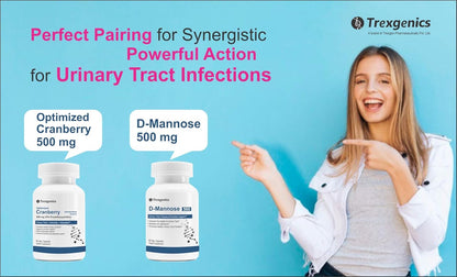 Trexgenics D-MANNOSE 500mg Urinary Tract Cleanse & Kidney/Bladder Function Support (60 Vcaps) (1)