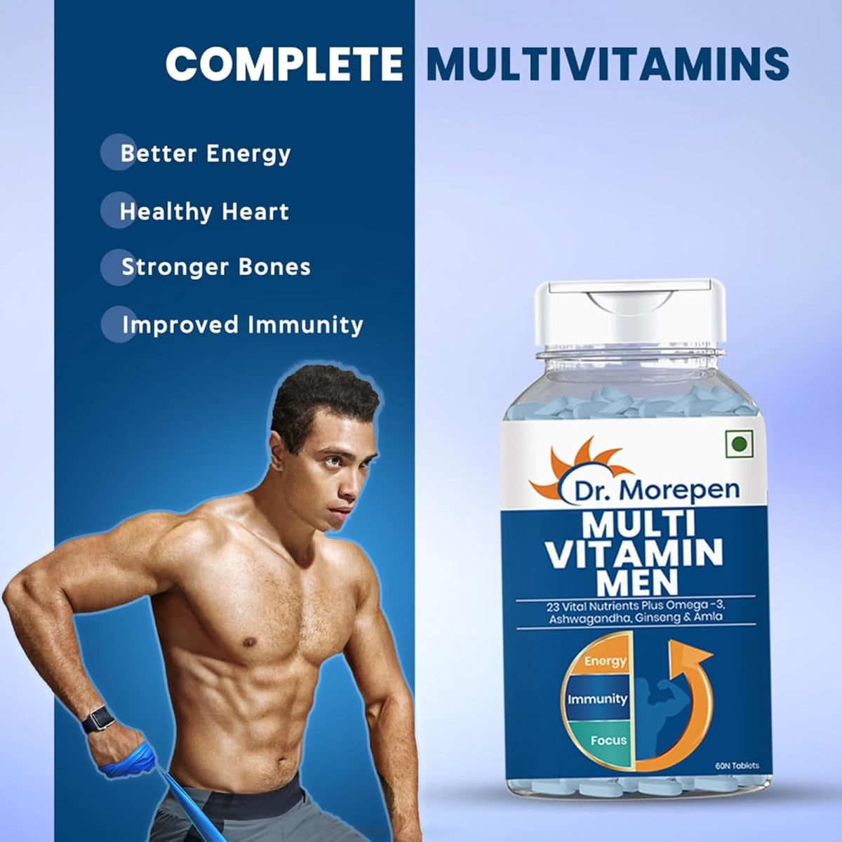 Dr. Morepen Multivitamin Men & Omega 3 Triple Strength - Softgel