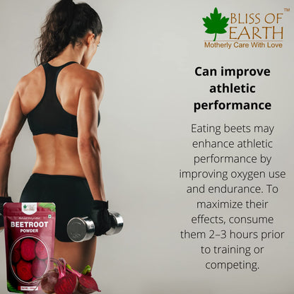 Bliss of Earth 200gm Beetroot Powder For Juice Eating Face Skin Whitening, Natural Dehydrated Chukundar Powder