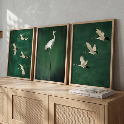 Home Decor Nature Art Painting Decorative Wall Art | Poster With Frame For Living Room Bed Room Hotel Wall Decor Digital Reprint Set of 3 (13X17 inch)
