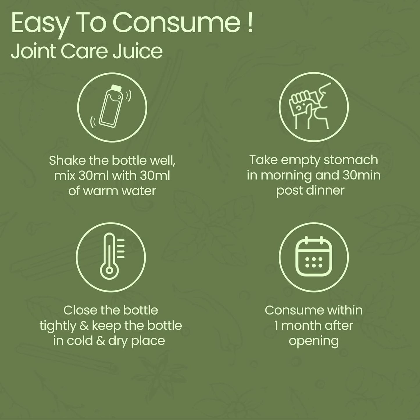 Krishna's Joint Pain Care Juice - 1000 Ml | Natural Pain Reliever |9 Powerful Herbs Like Rasana, Kutaki, Daru Haridra Ashwagandha Strengthens The Muscle