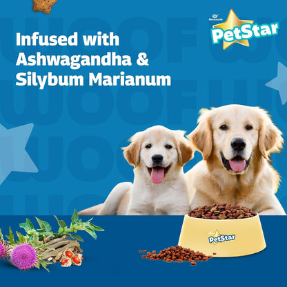 Mankind PetStar Starter Dry Dog Food (High Protein) for Mother & Puppy, 1kg Pack | Improves Muscle & Strength, Supports Immunity, Protects Liver & Kidney | Gestation/Lactation Support