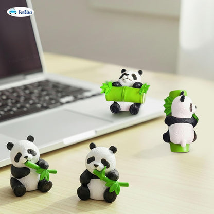 Panda Miniature Figurines - Decorative Showpiece, Gift for Him/Her, Diwali Deepwali New Year Home Decor, Bedroom, Living Room, Office, Table, Car Dashboard (Style-A)