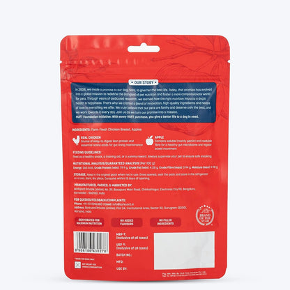 Sara's Chicken Jerky with Apple Dog Treats High-Protein - 70 gm | Tasty, Nutritious & Protein-Rich Dog Snack | Suitable for Puppies, Adults & Senior Dogs